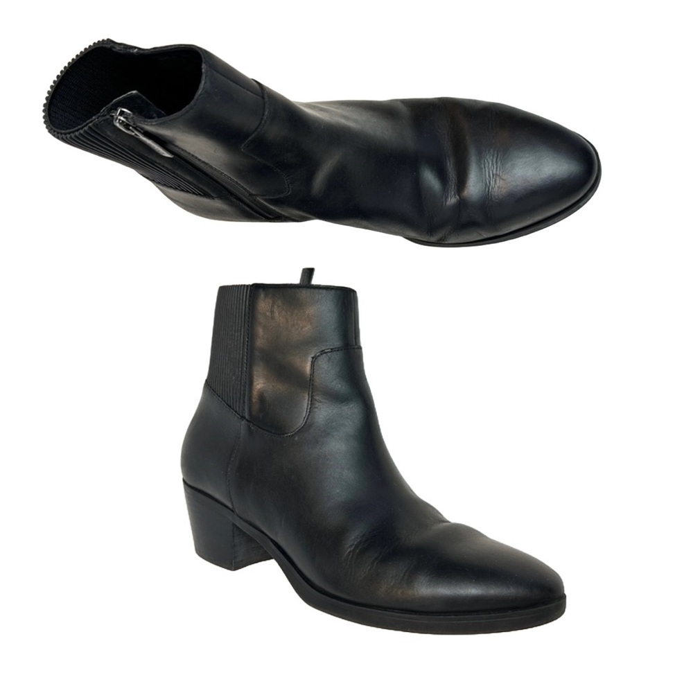 Vionic Shantelle Leather Chelsea Boots Side Zip‎ Grip Sole 9.5